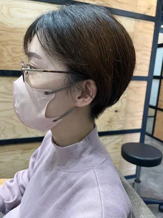 ショート カラー パーマ ヘアアレンジ キッズ ネイル マツエク・マツパ アイブロウ 久木原 ゆりのヘアスタイル