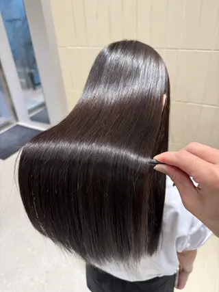 ロング パーマ ヘアアレンジ 縮毛矯正/髪質改善/ ブリーチ毛/木元渓太のヘアスタイル