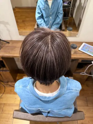 ショート カラー 白髪率別白髪ぼかし /なおき/表参道のヘアスタイル