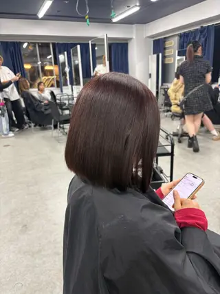 ミディアム カラー 韓国っぽ×透け感🪽 Fumi 🤍のヘアスタイル