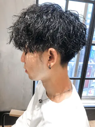 ショート メンズ パーマ メンズ特化 TAKE高崎のヘアスタイル
