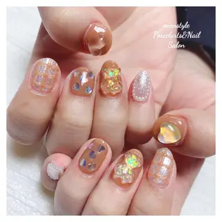 ミディアム ネイル 🐾enen style 🐾のネイルデザイン