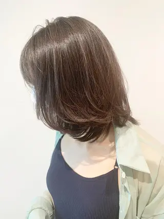 ミディアム 透明感カラー ボブ/ 直感カラー診断のヘアスタイル