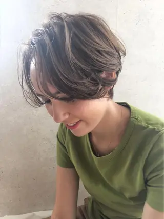 ショート カラー ショート/ボブ /パーマ🌿柏原良亮のヘアスタイル