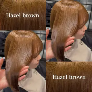 ショート あんな🦋レイヤー カット/透明感カラーのヘアスタイル
