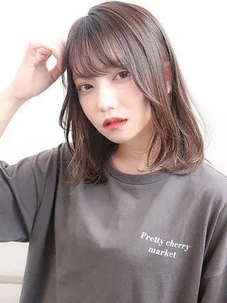 ミディアム カラー ivybyCIEL 女性専用サロンのヘアスタイル