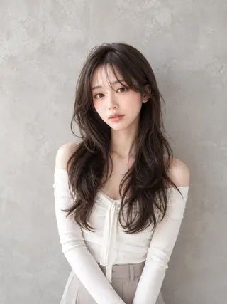 ロング レイヤー【無料】🧸 山口みずほ 🤎のヘアスタイル