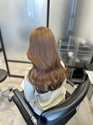 セミロング カラー ヘアアレンジ ダブルカラー｜ なおき｜池袋美容師のヘアスタイル