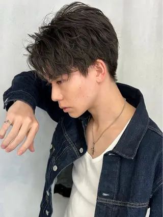 パーマ メンズ Lond bla-maのヘアスタイル