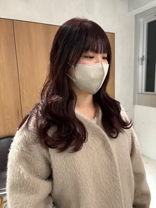 ミディアム カラー mei|顔まわり ×透明感カラーのヘアスタイル
