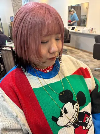 ショート カラー ヘアカラー&縮毛矯正 STAR☆RIVERのヘアスタイル