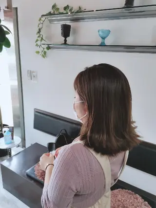 ミディアム ツヤ髪ケアカラー✨ 中谷良成のヘアスタイル