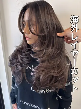 ロング カラー 桜木町駅徒歩5分 ハイライト横浜No1のヘアスタイル