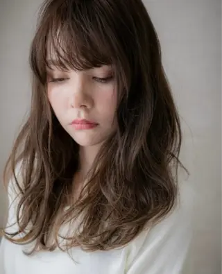 ロング パーマ 艶髪カラー🤍ྀི 強矢 美紗希🩷ྀིのヘアスタイル
