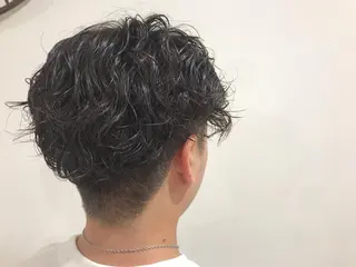パーマ メンズ 暖色カラー🍊 ボブ🌿顔周りcutのヘアスタイル