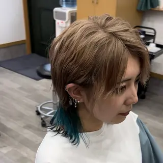 ショート カラー ✨ブリーチ無しWカラ ー・メンズ✨佐藤秀太のヘアスタイル