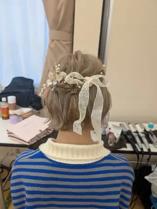 ヘアアレンジ 盛れるヘアメイク/ 切りたて感なしカットのヘアスタイル