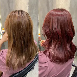 セミロング カラー 透明感カラー🌿 グレージュ🐺陽介のヘアスタイル
