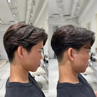 ショート パーマ メンズ ブリ—チ🎨パ—マ 🌿表参道ちえ🌿のヘアスタイル