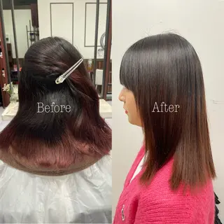 セミロング 森田 明日香のヘアスタイル
