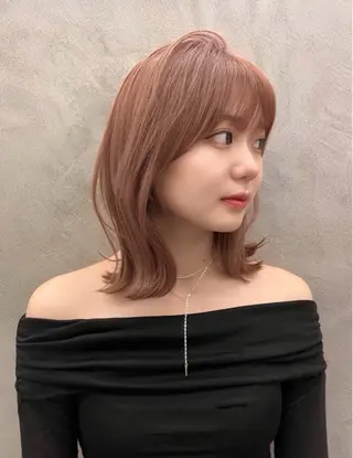 ミディアム カラー ヘアアレンジ 大宮🎨高明度/カラ ー/髪質改善/ハルのヘアスタイル