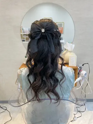 ロング お呼ばれヘア/セット /ヘアアレンジ/れいのヘアスタイル