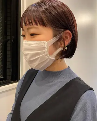ショート カラー やまさきえりこ ニュアンスパーマのヘアスタイル