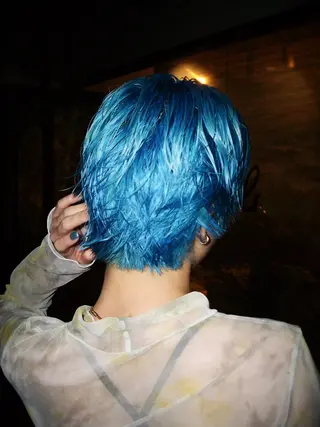 ショート カラー ヘアアレンジ レイヤーカット パーマ/髪質改善のヘアスタイル