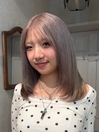 ミディアム カラー 透明感カラー🫧🎀 まりなのヘアスタイル