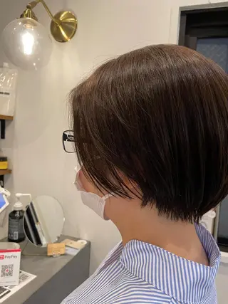 ショート カラー やまさきえりこ ニュアンスパーマのヘアスタイル