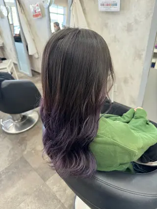セミロング カラー r i n k aのヘアスタイル