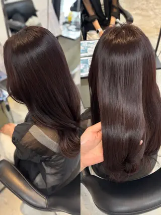 ロング 中山 璃胡のヘアスタイル