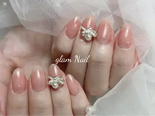 ネイル エツメ💅 長さ出し🎀デザインのネイルデザイン
