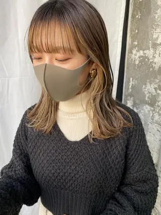 セミロング カラー Pia ツボイ ケイタのヘアスタイル