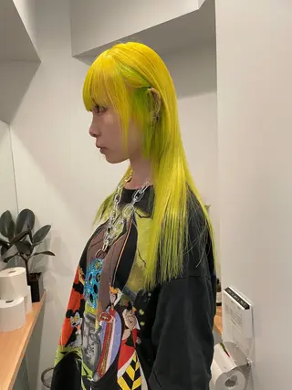 ロング カラー ボブ/レイヤーカット 縮毛矯正/コウキ新宿のヘアスタイル