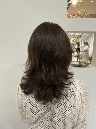 セミロング カラー 無料カットモデル‪✨ ✂️Nanami🌷のヘアスタイル