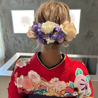 ヘアアレンジ 🦋Misaki🦋 メンズパーマ/着付けのヘアスタイル