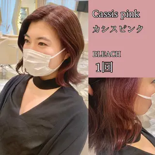 ミディアム カラー パーマ ヘアアレンジ メンズ キッズ ネイル マツエク・マツパ アイブロウ 《褒められる》 透明感カラー/小嶋のヘアスタイル