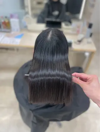 セミロング シャドウパーマ／骨格 矯正カット　トモキのヘアスタイル