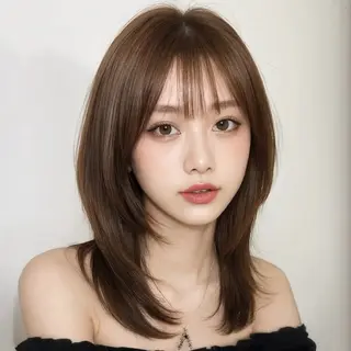 ミディアム カラー ユウネ 【CIEL 栄】のヘアスタイル