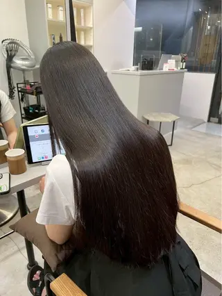 ロング パーマ 🍒モテ暖色カラー × うる艶✧ ゆなのヘアスタイル