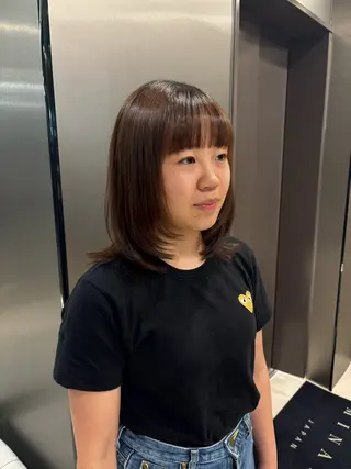 ミディアム 大森 万紘のヘアスタイル