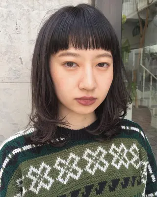 セミロング カラー フレンチボブパーマ Yuukiのヘアスタイル