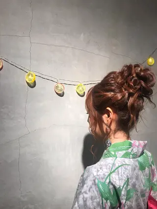 ロング ヘアアレンジ 山下 襟華のヘアスタイル