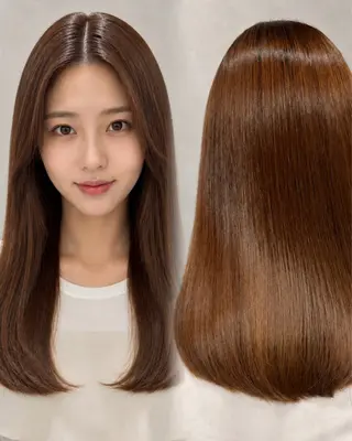 セミロング カラー 透明感カラー💎 アレンジ🩰Rimiのヘアスタイル