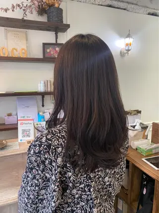 ロング カラー 福田 里央のヘアスタイル