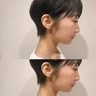 ショート カラー パーマ ヘアアレンジ 松田 亮葉のヘアスタイル