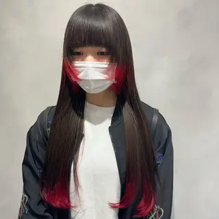 ロング カラー デザインカラー/パー マ🦖外岡咲希🦖のヘアスタイル