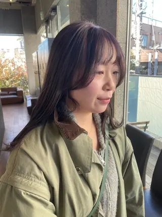 セミロング カラー 🍋髪質改善× 透明感カラー ジュリのヘアスタイル