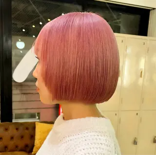 セミロング カラー 柔め透明感血色カラー 暖色/レイヤー/ゆいのヘアスタイル